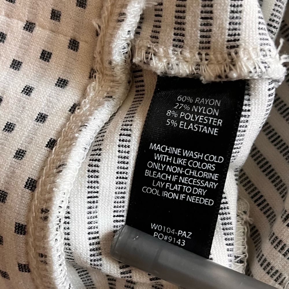 Betabrand White Houndstooth Check Stretch Boot Cut Dress Pants - Picture 11 of 11